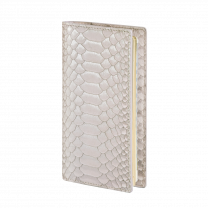 CARNET DE NOTES VEAU PYTHON METAL - 16 x 9 cm