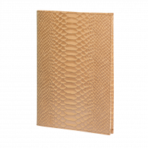 CARNET DE NOTES VEAU PYTHON METAL - 21,8 x 14,9 cm