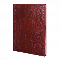 LIVRE D'OR VEAU CROCO SAVANNAH - 27 x 21 cm