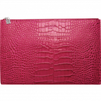 POCHETTE ZIPPEE - VEAU CROCO SAVANNAH