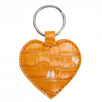 PORTE-CLEFS COEUR - VEAU CROCO SAVANNAH